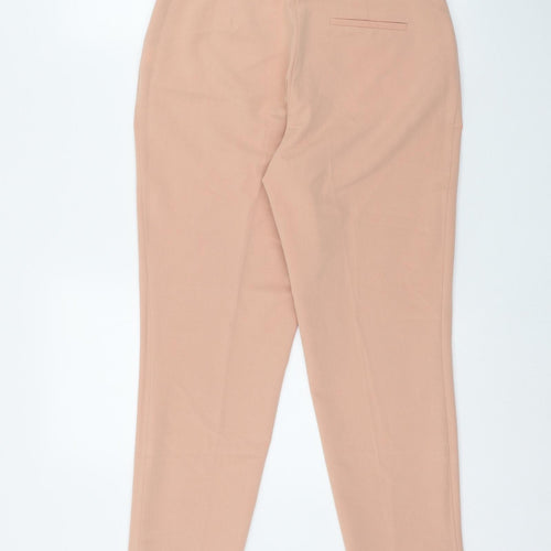 New Look Womens Pink  Polyester Trousers  Size 10 L26 in Regular Zip