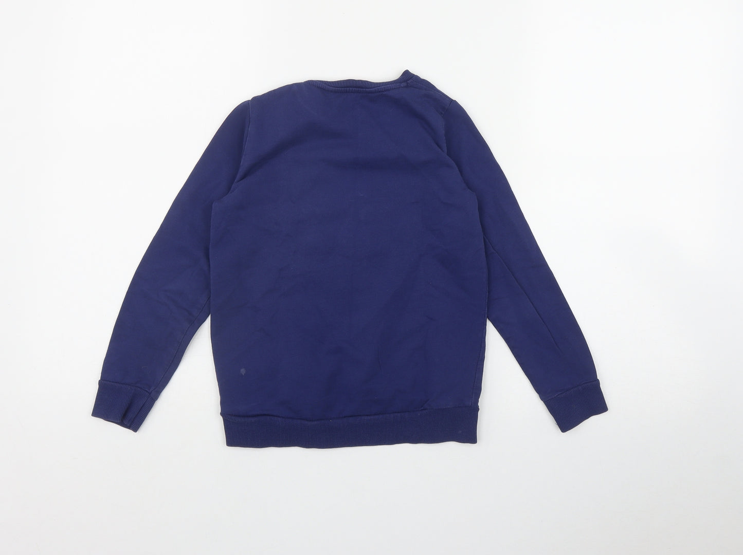 Matalan Girls Blue  Cotton Pullover Sweatshirt Size 8-9 Years   - Rudolph