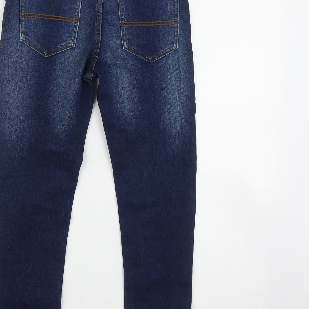 NEXT Girls Blue  Cotton Skinny Jeans Size 10 Years  Regular Zip