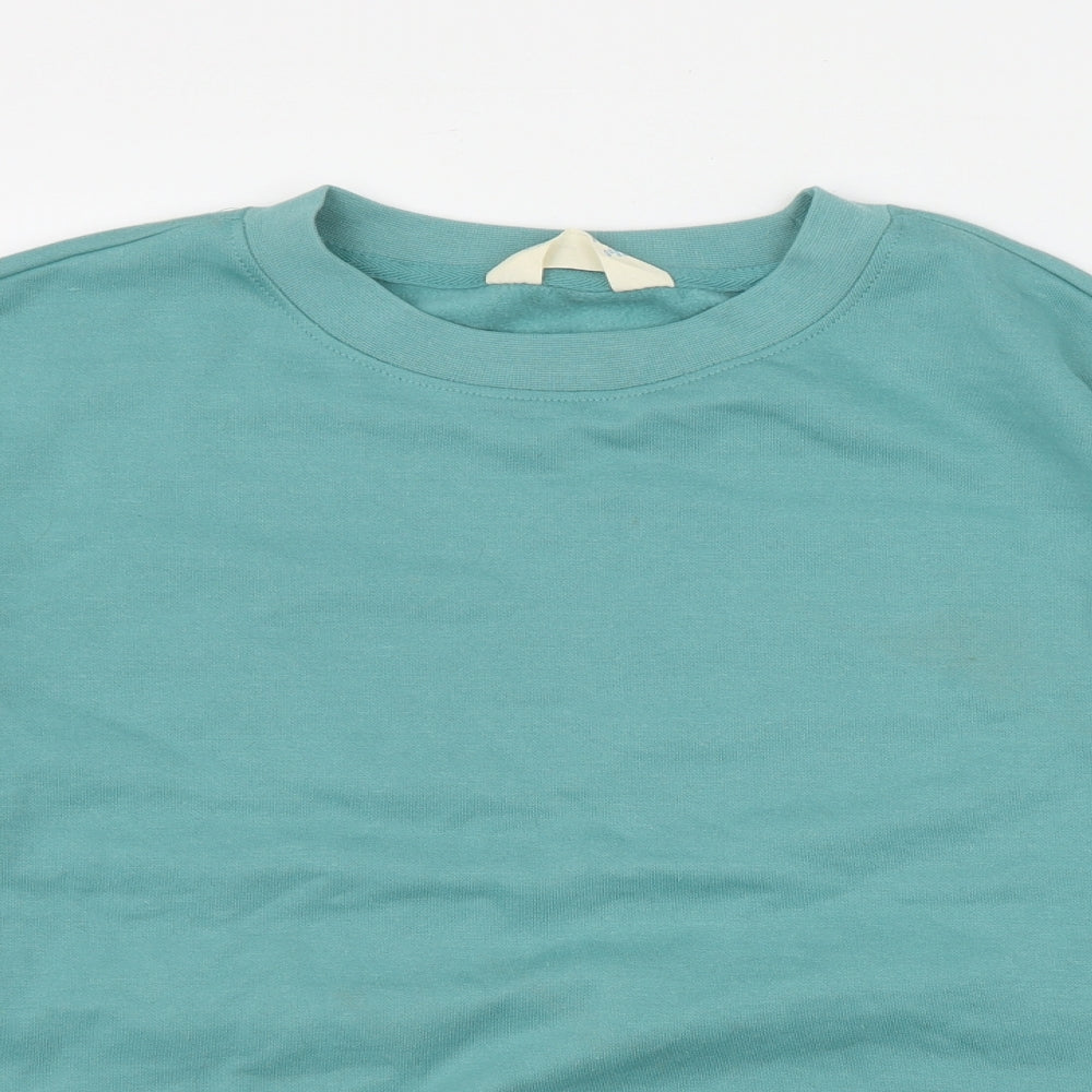 Primark Womens Green  Cotton Pullover Sweatshirt Size 10