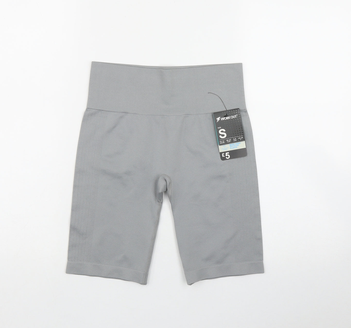 Primark Womens Grey  Polyester Sweat Shorts Size 10 L10 in Regular