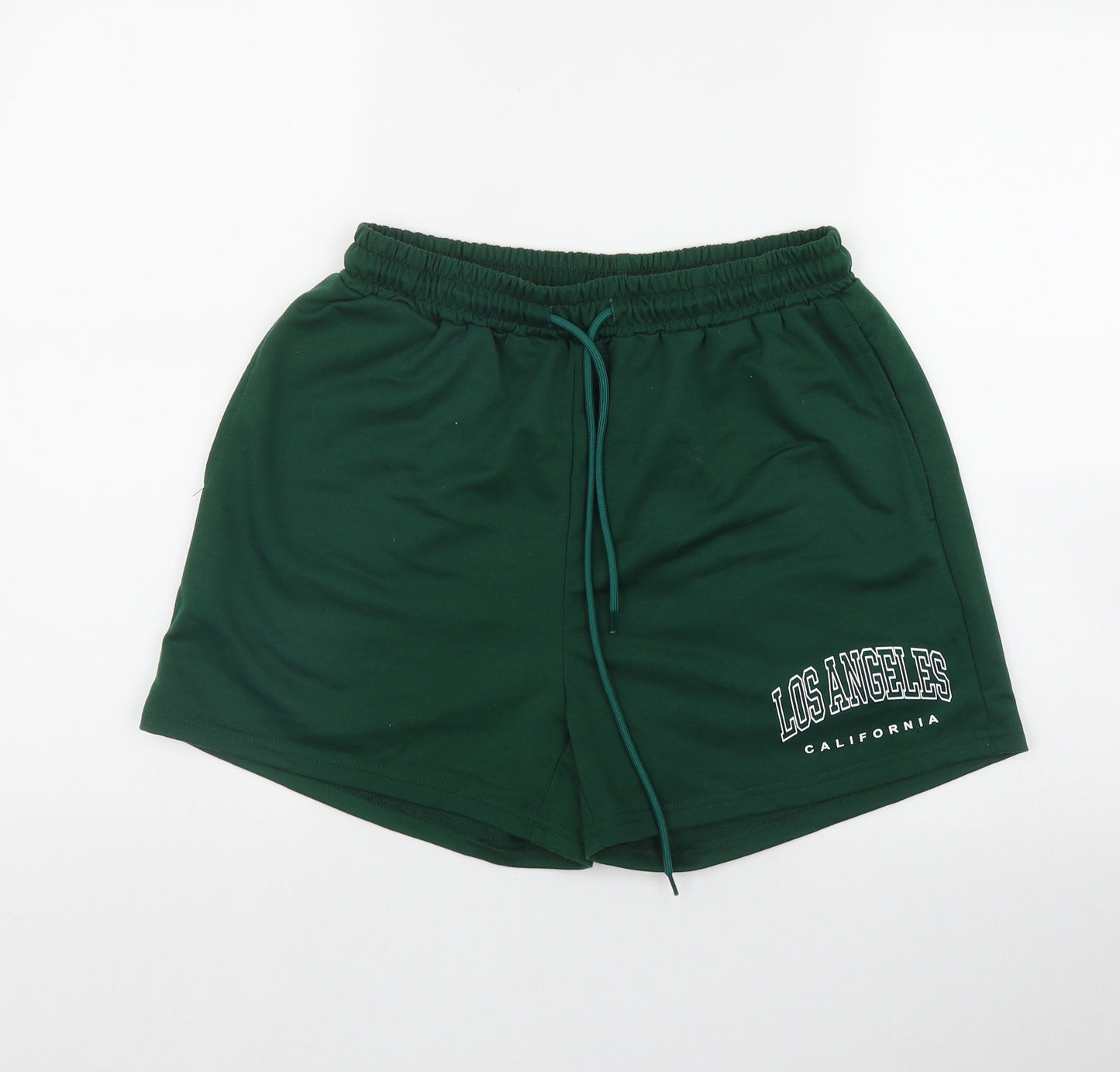 SheIn Womens Green  Polyester Sweat Shorts Size M L3 in Regular