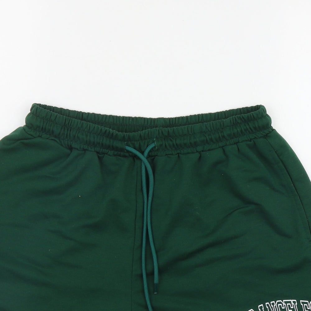 SheIn Womens Green  Polyester Sweat Shorts Size M L3 in Regular