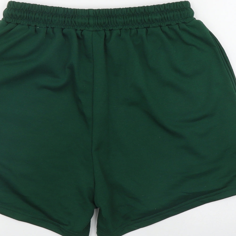 SheIn Womens Green  Polyester Sweat Shorts Size M L3 in Regular