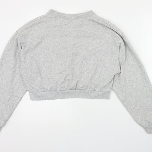 I SAW IT FIRST Womens Grey  Cotton Pullover Sweatshirt Size 10