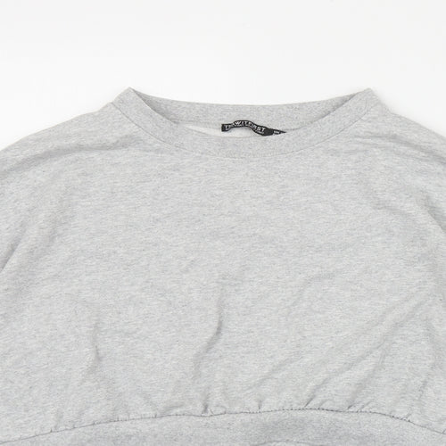 I SAW IT FIRST Womens Grey  Cotton Pullover Sweatshirt Size 10