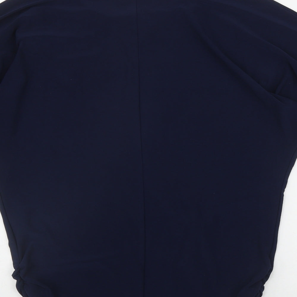 Quiz Womens Blue  Polyester Basic T-Shirt Size 8 Round Neck