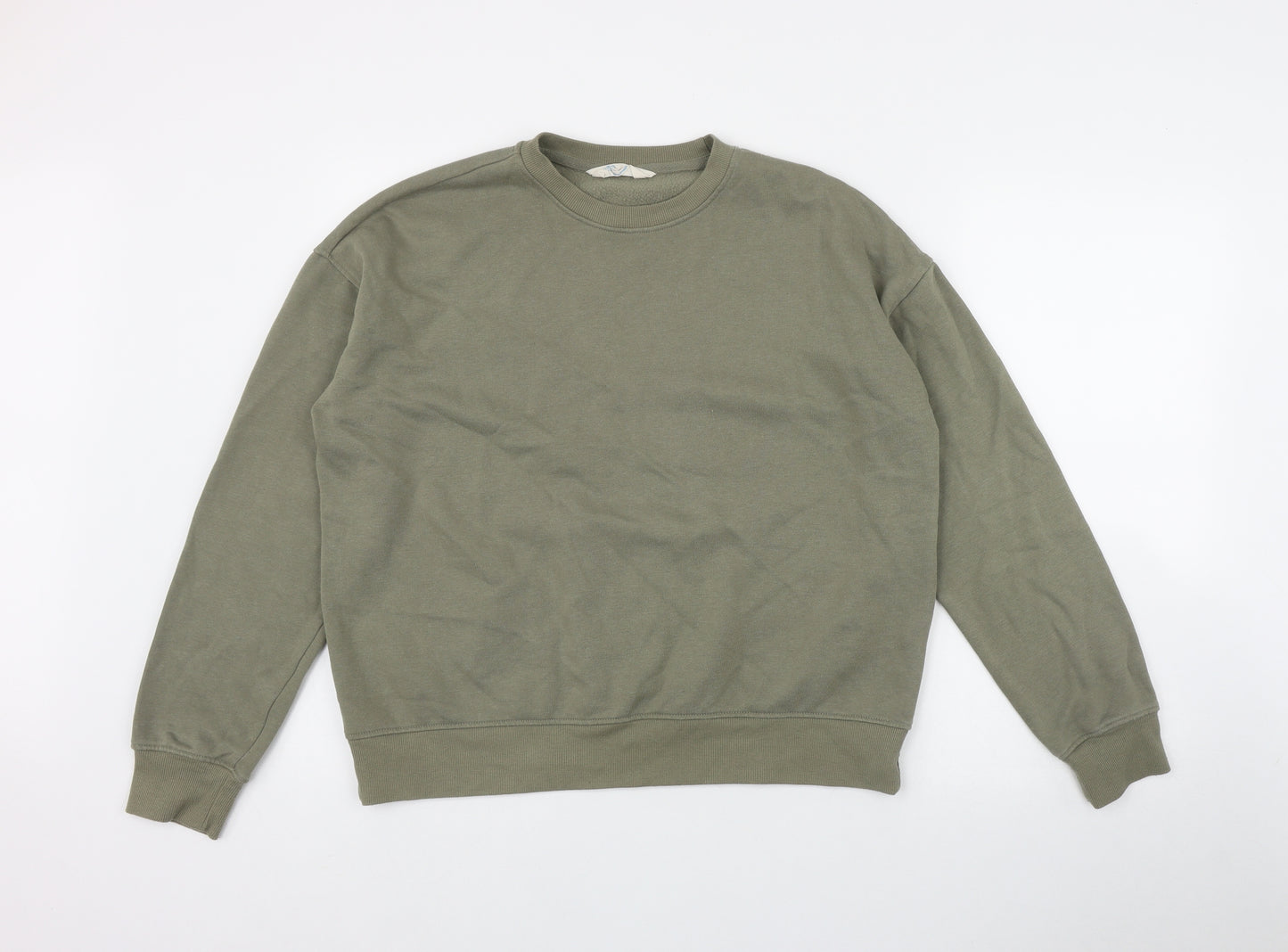 Primark Womens Green  Cotton Pullover Sweatshirt Size 10