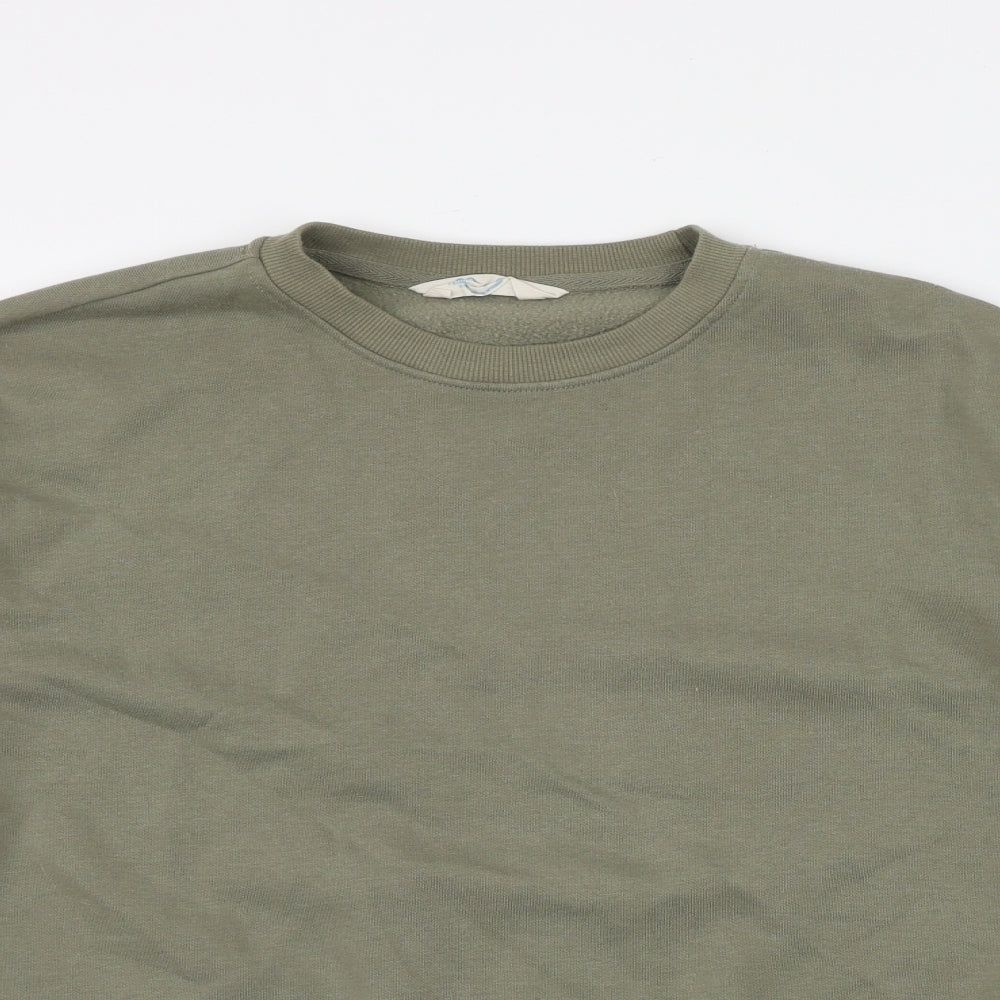 Primark Womens Green  Cotton Pullover Sweatshirt Size 10
