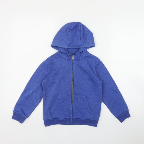 Dunnes Stores Girls Blue  Cotton Full Zip Hoodie Size 5 Years  Zip
