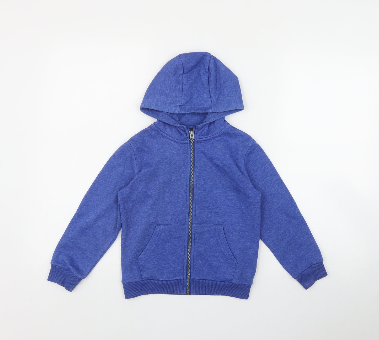 Dunnes Stores Girls Blue  Cotton Full Zip Hoodie Size 5 Years  Zip