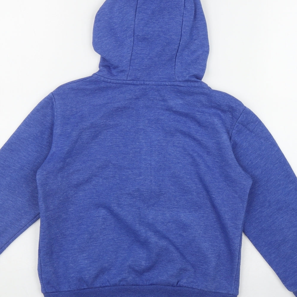 Dunnes Stores Girls Blue  Cotton Full Zip Hoodie Size 5 Years  Zip