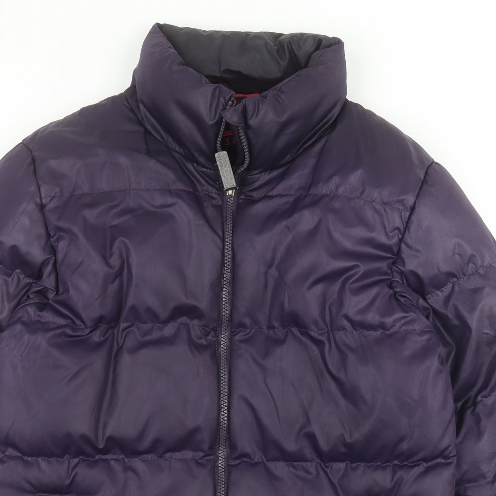 Voodoo Dolls Womens Purple   Puffer Jacket Coat Size 12  Zip