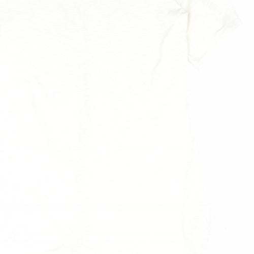 Soon Womens White  Viscose Basic Blouse Size 16 Scoop Neck
