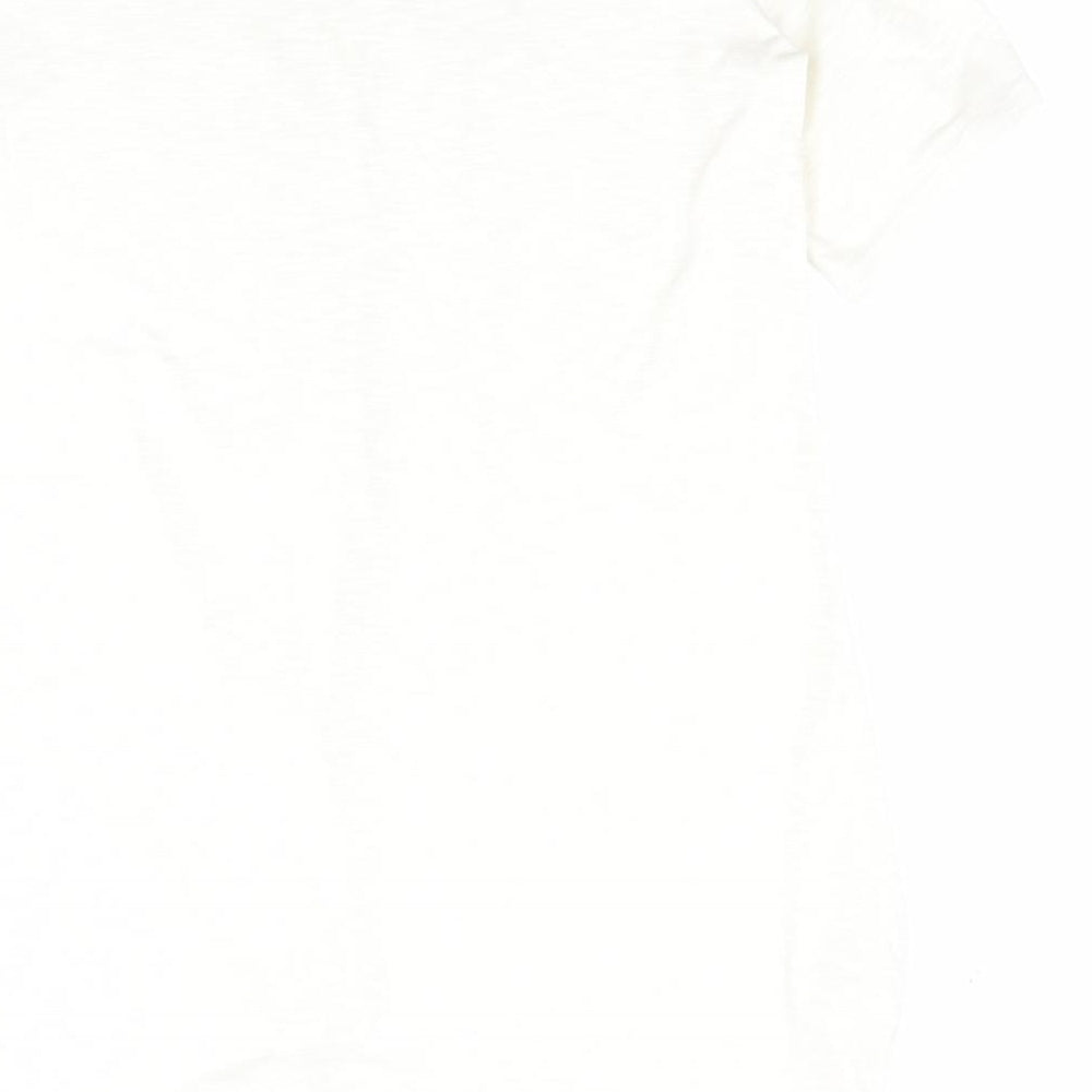 Soon Womens White  Viscose Basic Blouse Size 16 Scoop Neck