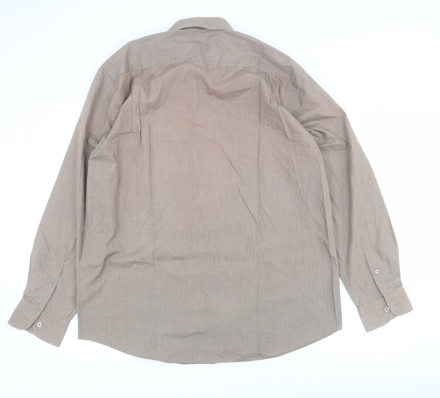 Matalan Womens Brown  Polyester Basic Button-Up Size 16 Collared