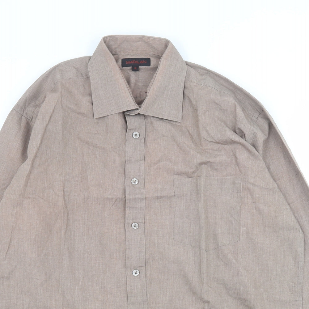 Matalan Womens Brown  Polyester Basic Button-Up Size 16 Collared