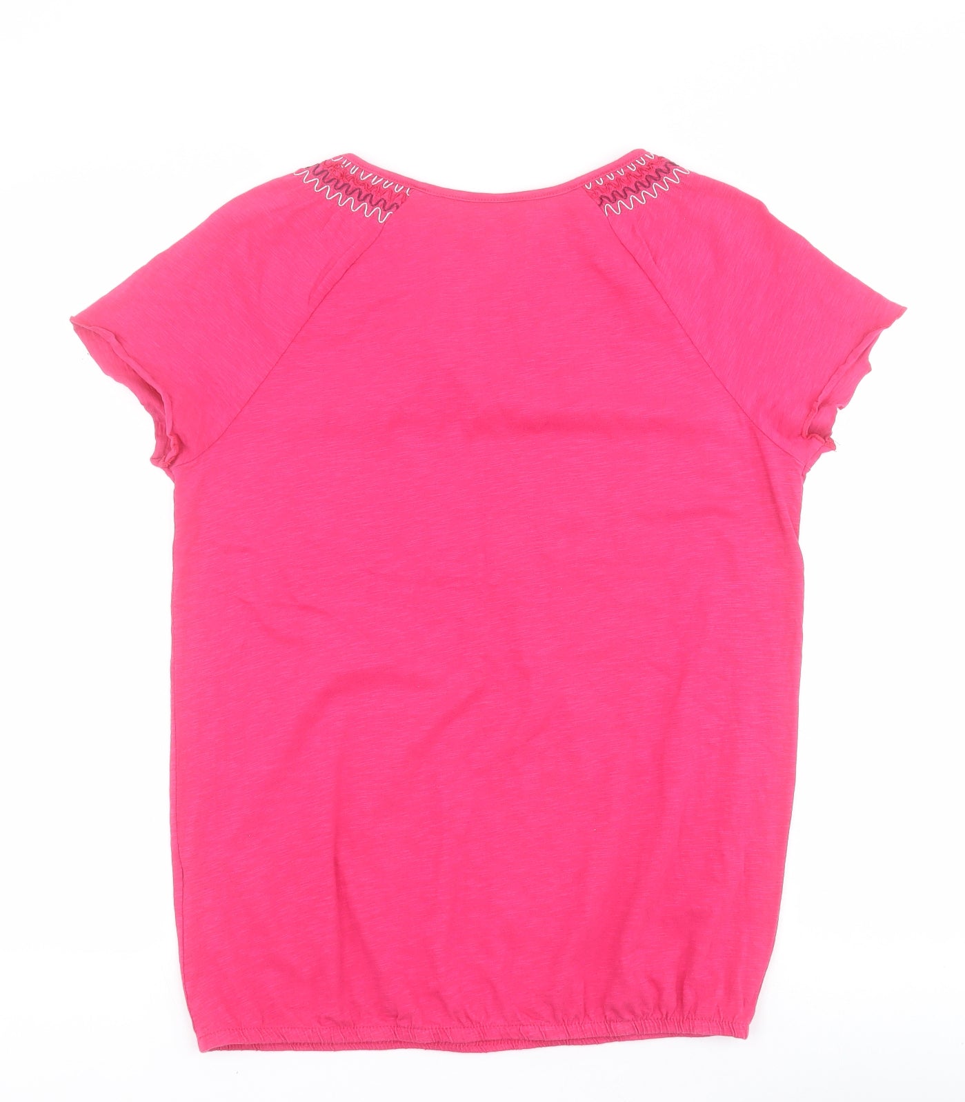 ESMARA Womens Pink  100% Cotton Basic T-Shirt Size M V-Neck