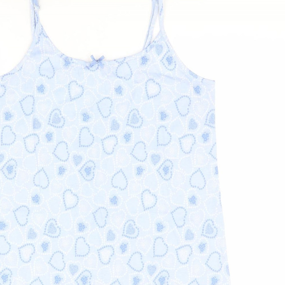 Bonmarche Womens Blue Solid 100% Cotton Top Dress Size 16   - Hearts