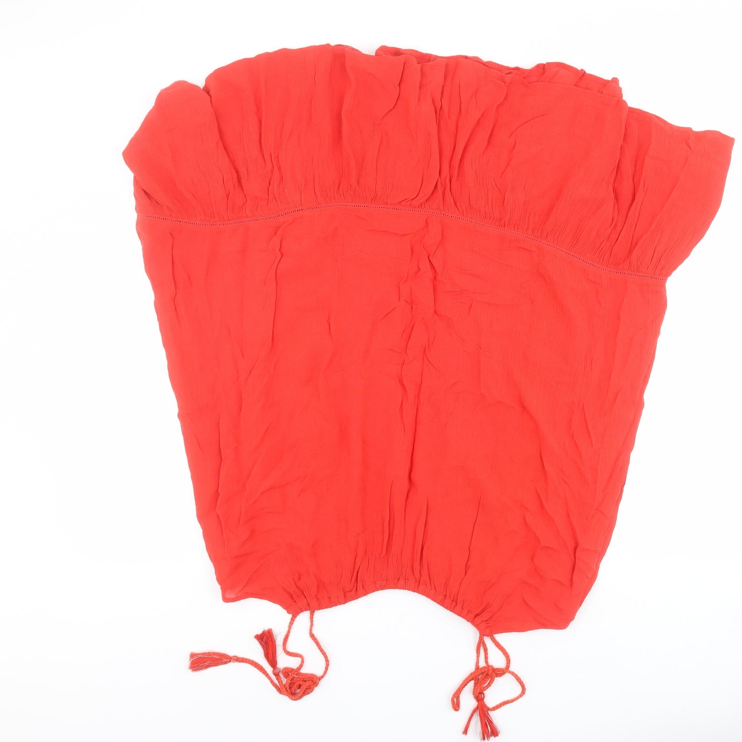 Dunnes Womens Red  Viscose A-Line  Size L  Round Neck Pullover