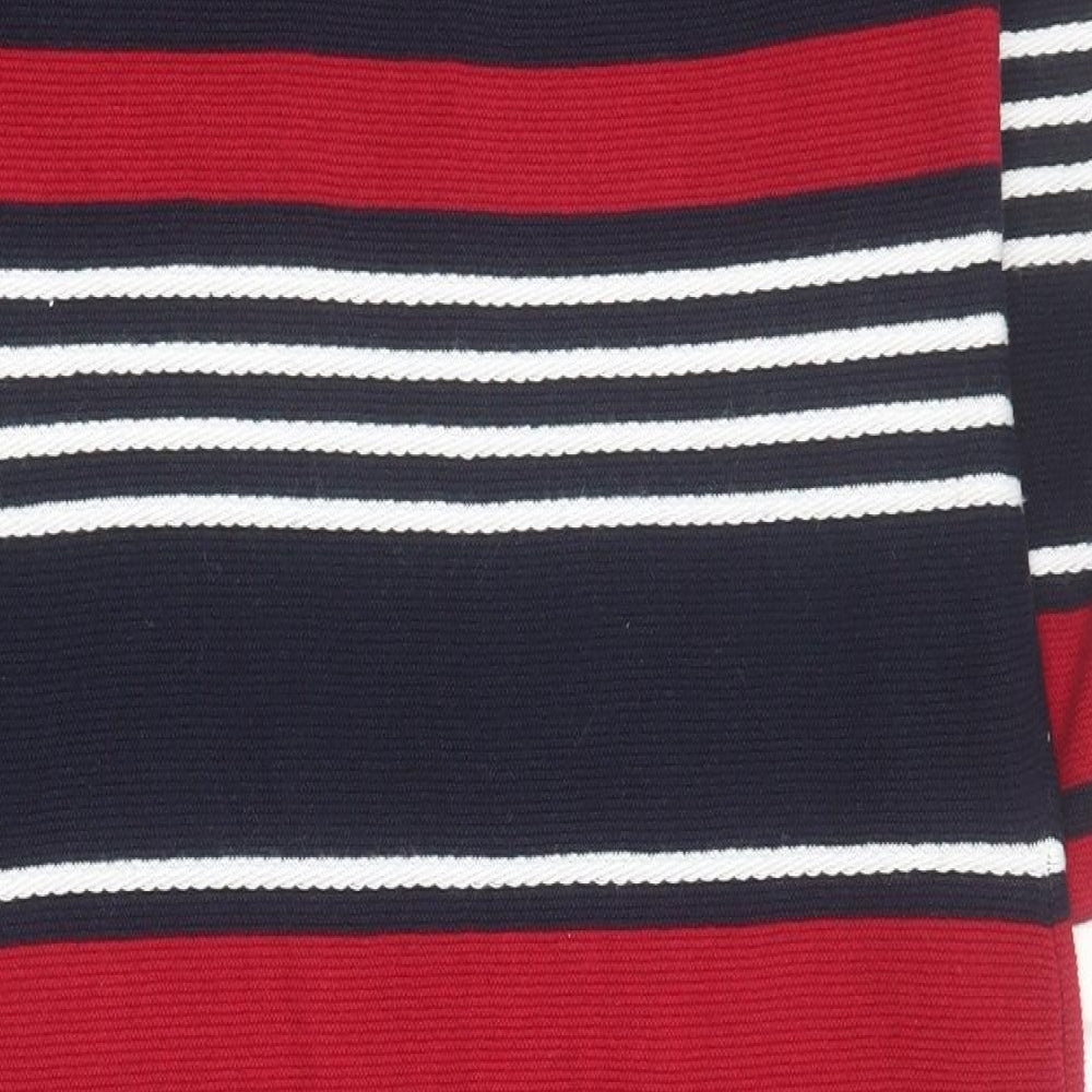 Paraphrase Womens Blue Striped Cotton Jumper Dress  Size M  Round Neck Pullover