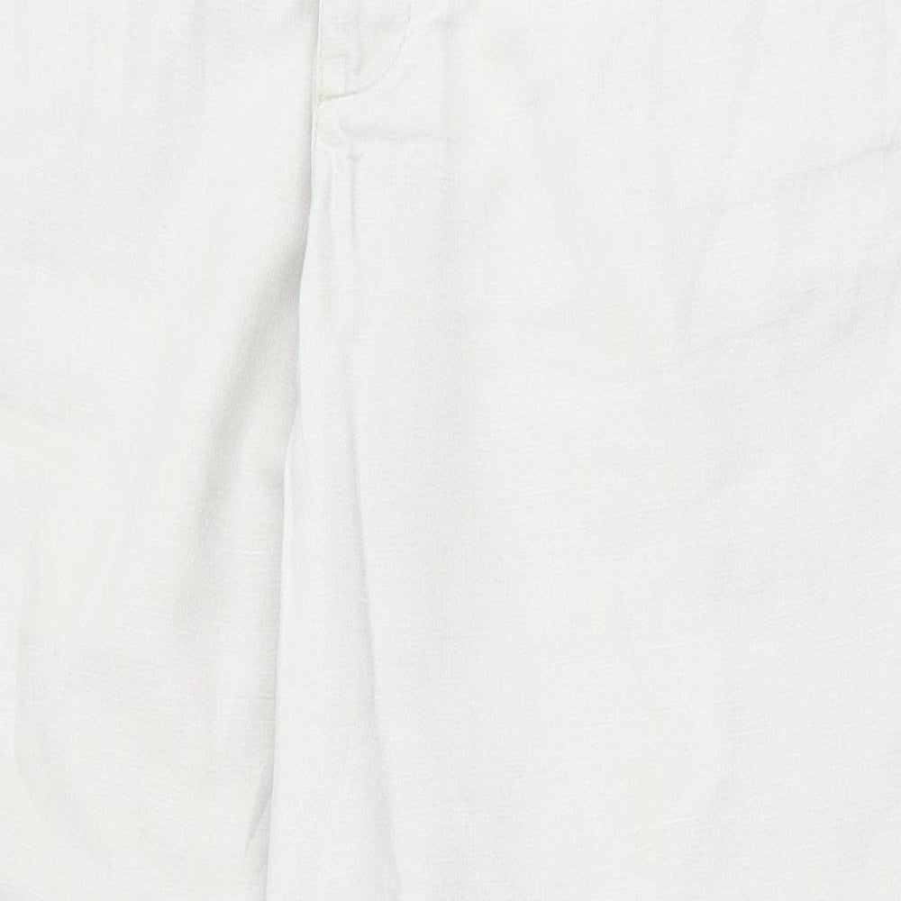 Stone Bay Mens Beige  Linen Chino Trousers Size 36 L32 in Regular Zip