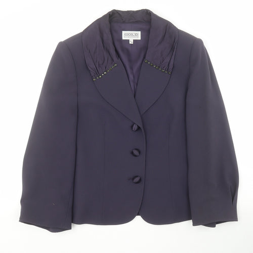 GOLD by Michael H Womens Blue   Jacket  Size 14  Button