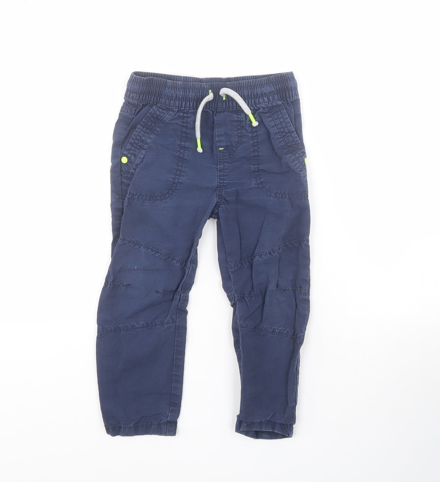 F&F Baby Blue  100% Cotton Cargo Trousers Size 18-24 Months  Pullover
