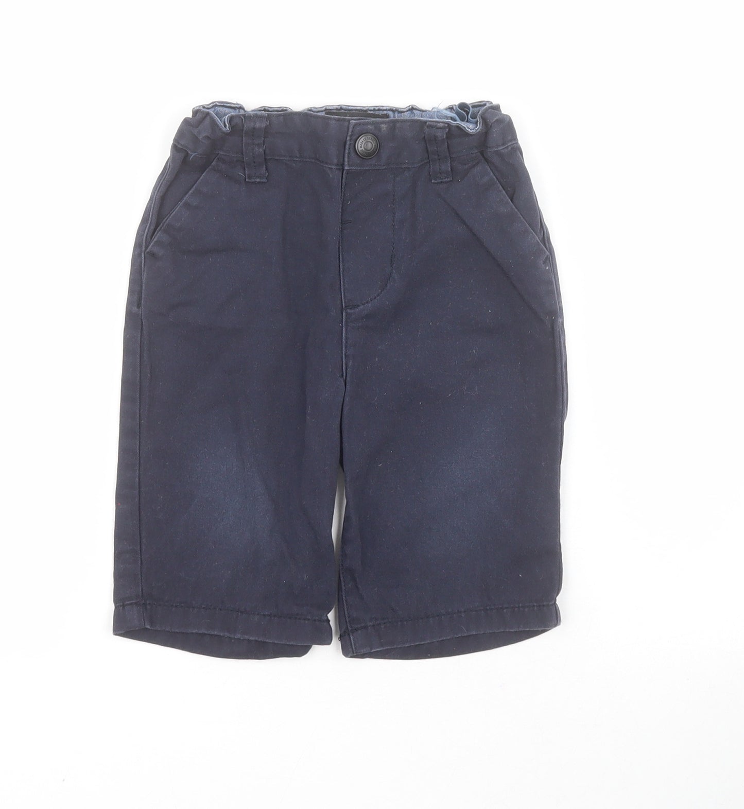 Primark Baby Blue  100% Cotton Capri Trousers Size 18-24 Months  Snap