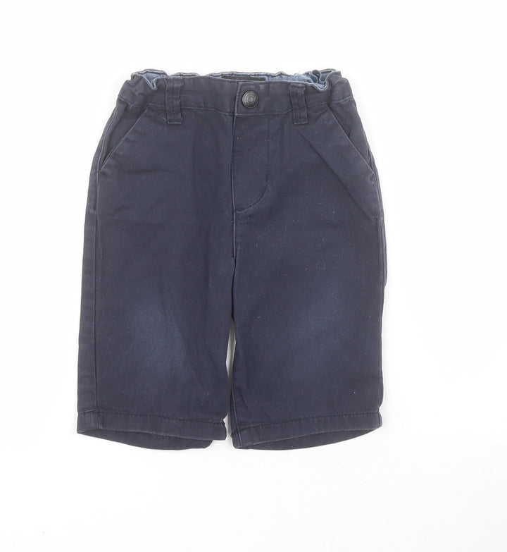 Primark Baby Blue  100% Cotton Capri Trousers Size 18-24 Months  Snap