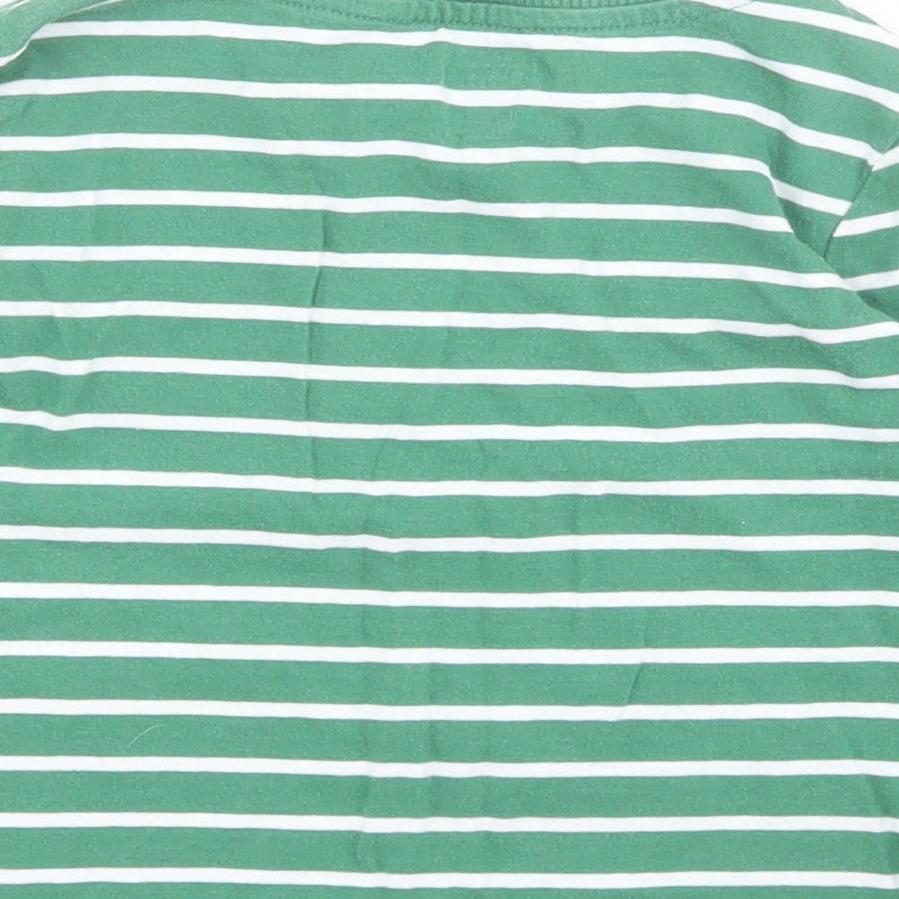 F&F Baby Green Striped 100% Cotton Basic Polo Size 18-24 Months Crew Neck Pullover - Robot