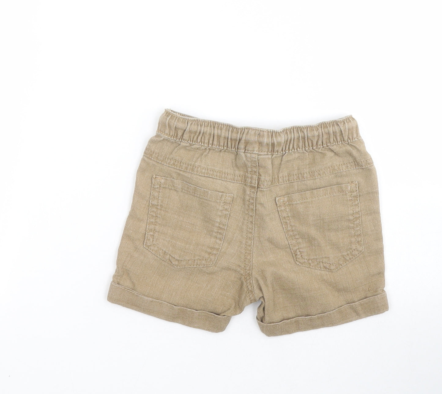 NEXT Baby Brown  Linen Cargo Trousers Size 18-24 Months  Pullover - Shorts