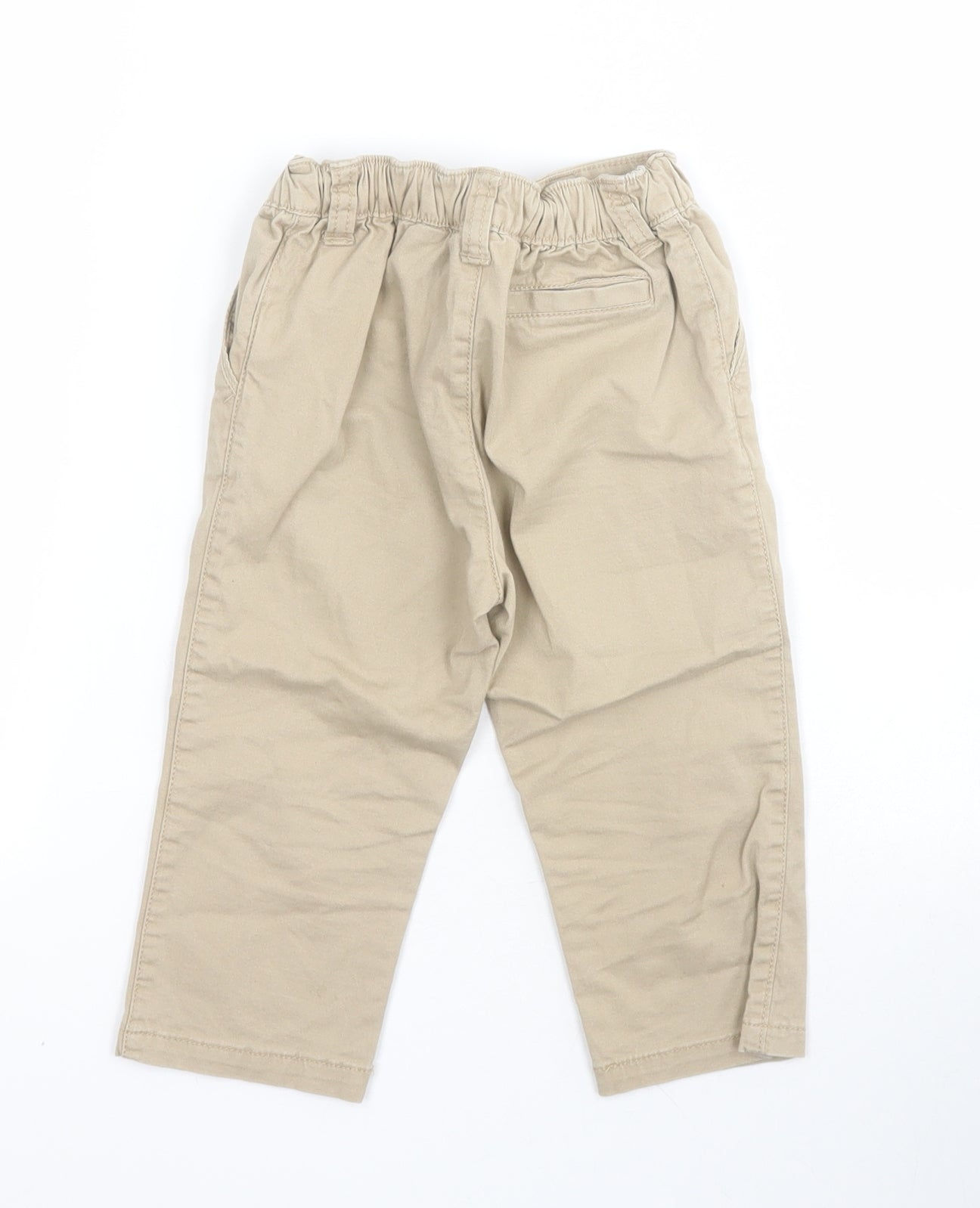 Gap Baby Beige  Cotton Cargo Trousers Size 18-24 Months  Snap