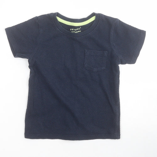 Primark Baby Blue  100% Cotton Pullover Polo Size 18-24 Months Round Neck Pullover