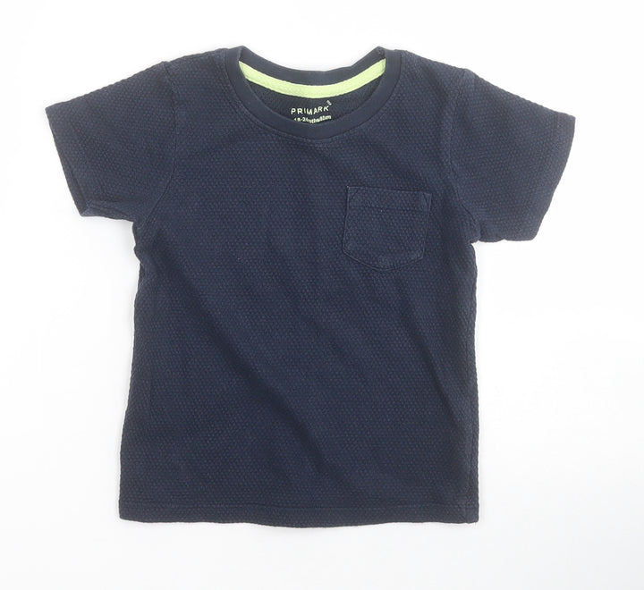 Primark Baby Blue  100% Cotton Pullover Polo Size 18-24 Months Round Neck Pullover