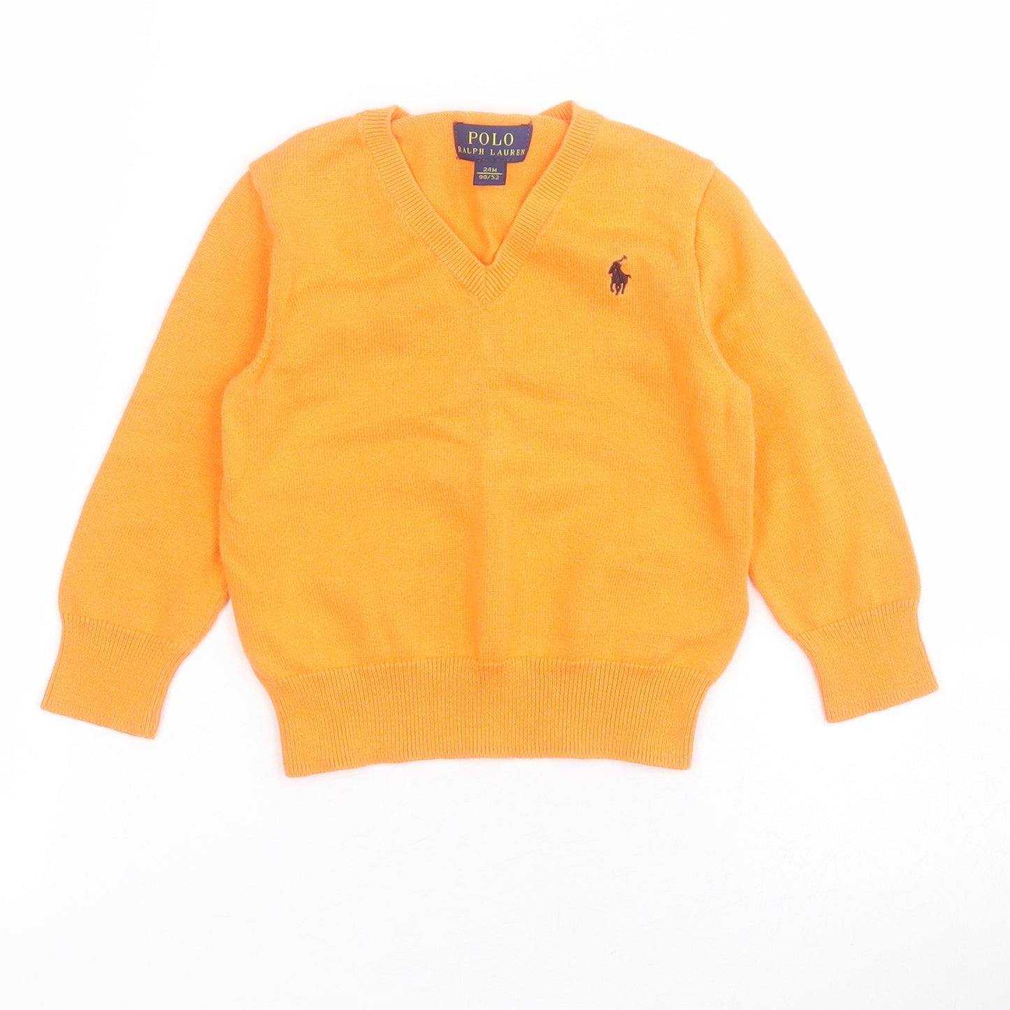 Ralph Lauren Baby Orange  100% Cotton Pullover Jumper Size 24 Months  Pullover