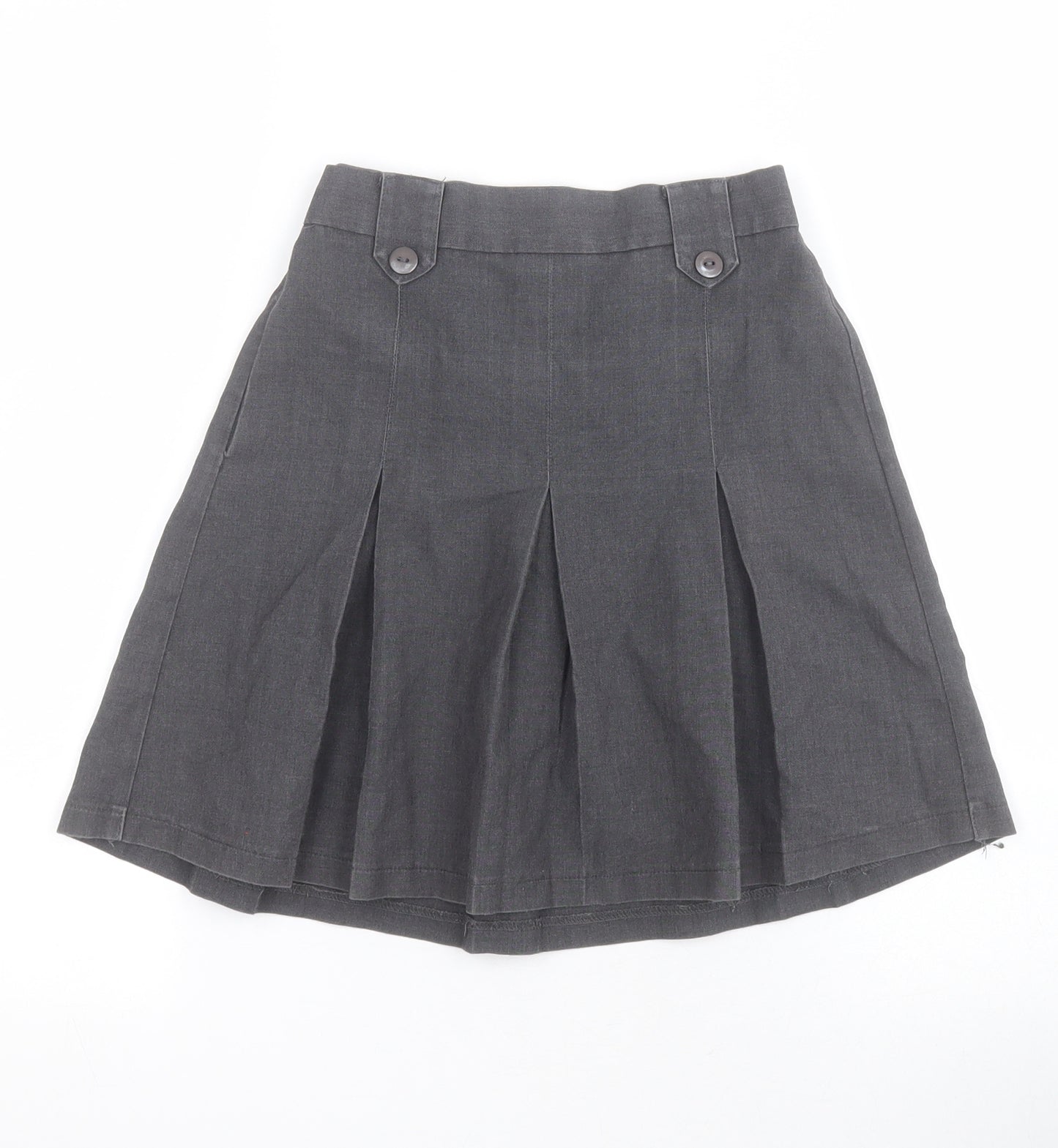 Banner Girls Grey  Polyester A-Line Skirt Size 6-7 Years  Regular Pull On - School skirt