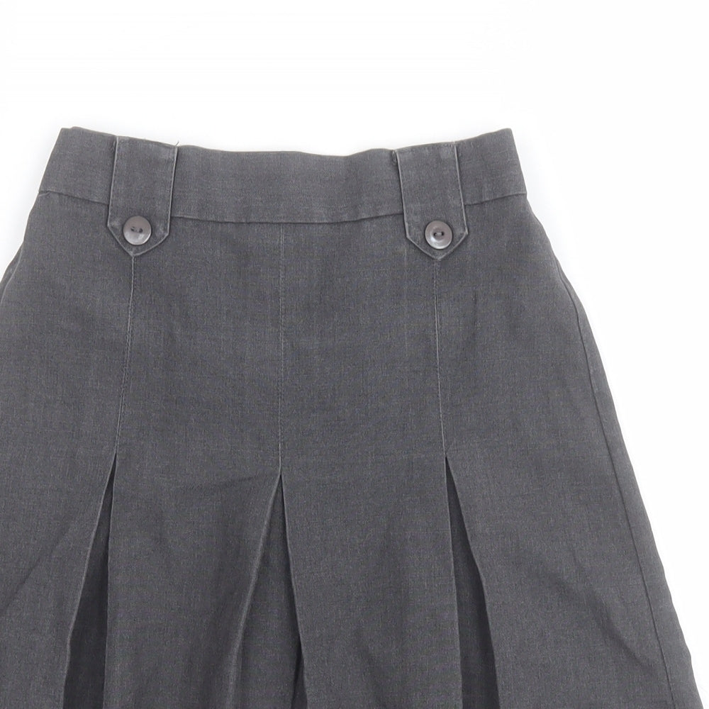 Banner Girls Grey  Polyester A-Line Skirt Size 6-7 Years  Regular Pull On - School skirt