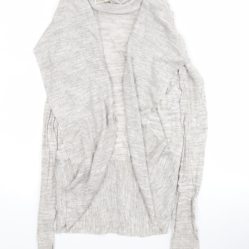 Bershka Womens Grey V-Neck  Viscose Cardigan Jumper Size S