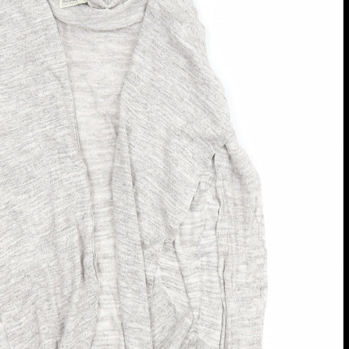Bershka Womens Grey V-Neck  Viscose Cardigan Jumper Size S