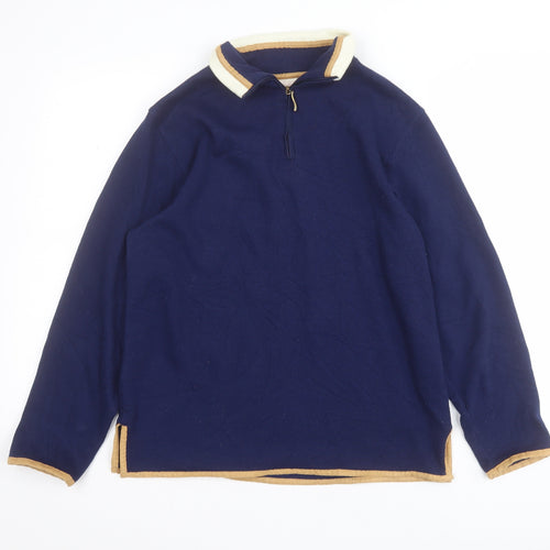 Bonmarche Womens Blue  Polyester Pullover Sweatshirt Size S  Zip
