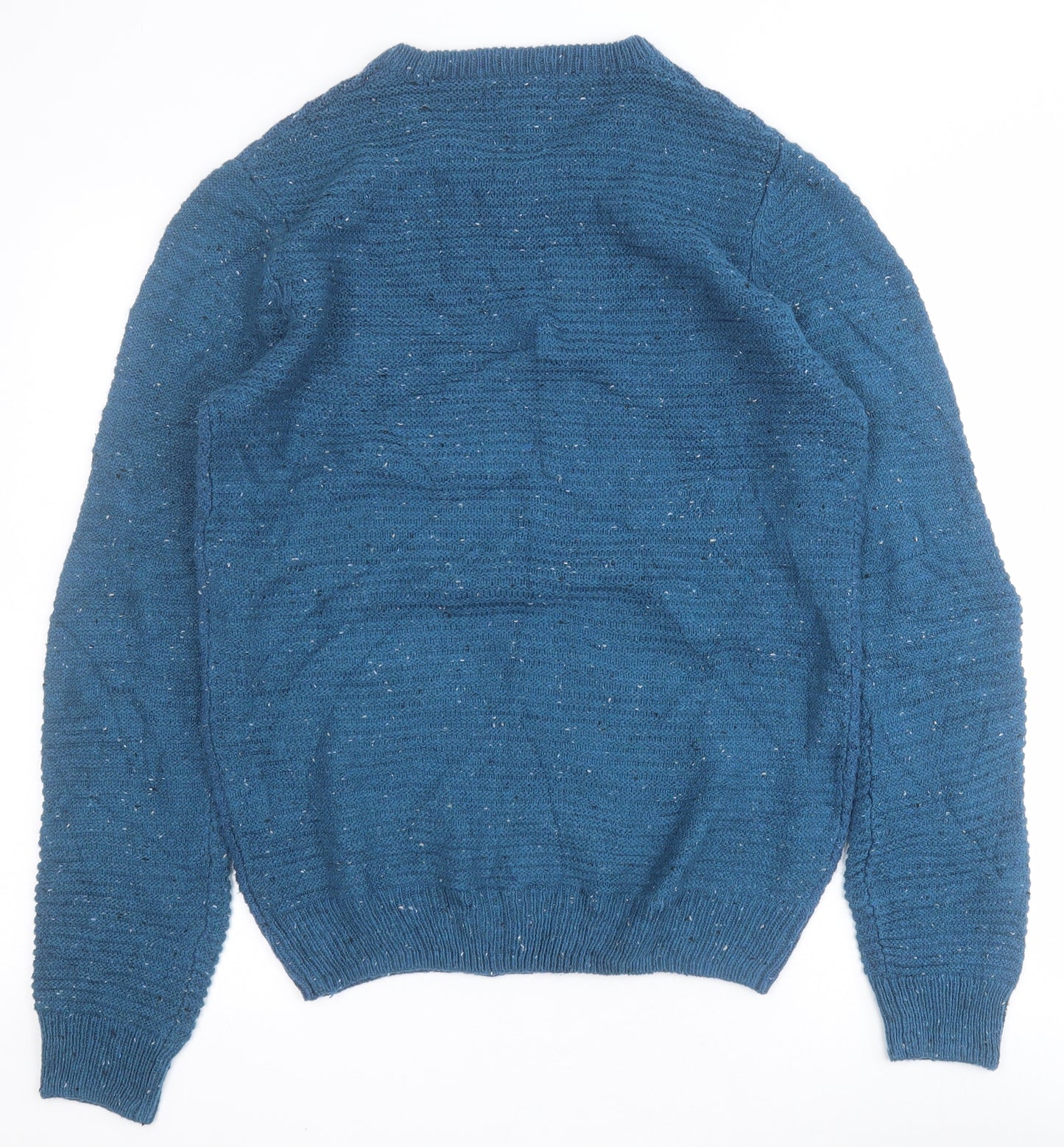 Primark Mens Blue Round Neck  Acrylic Pullover Jumper Size S