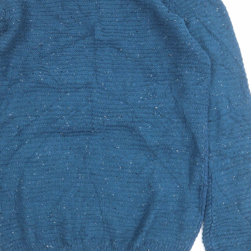 Primark Mens Blue Round Neck  Acrylic Pullover Jumper Size S