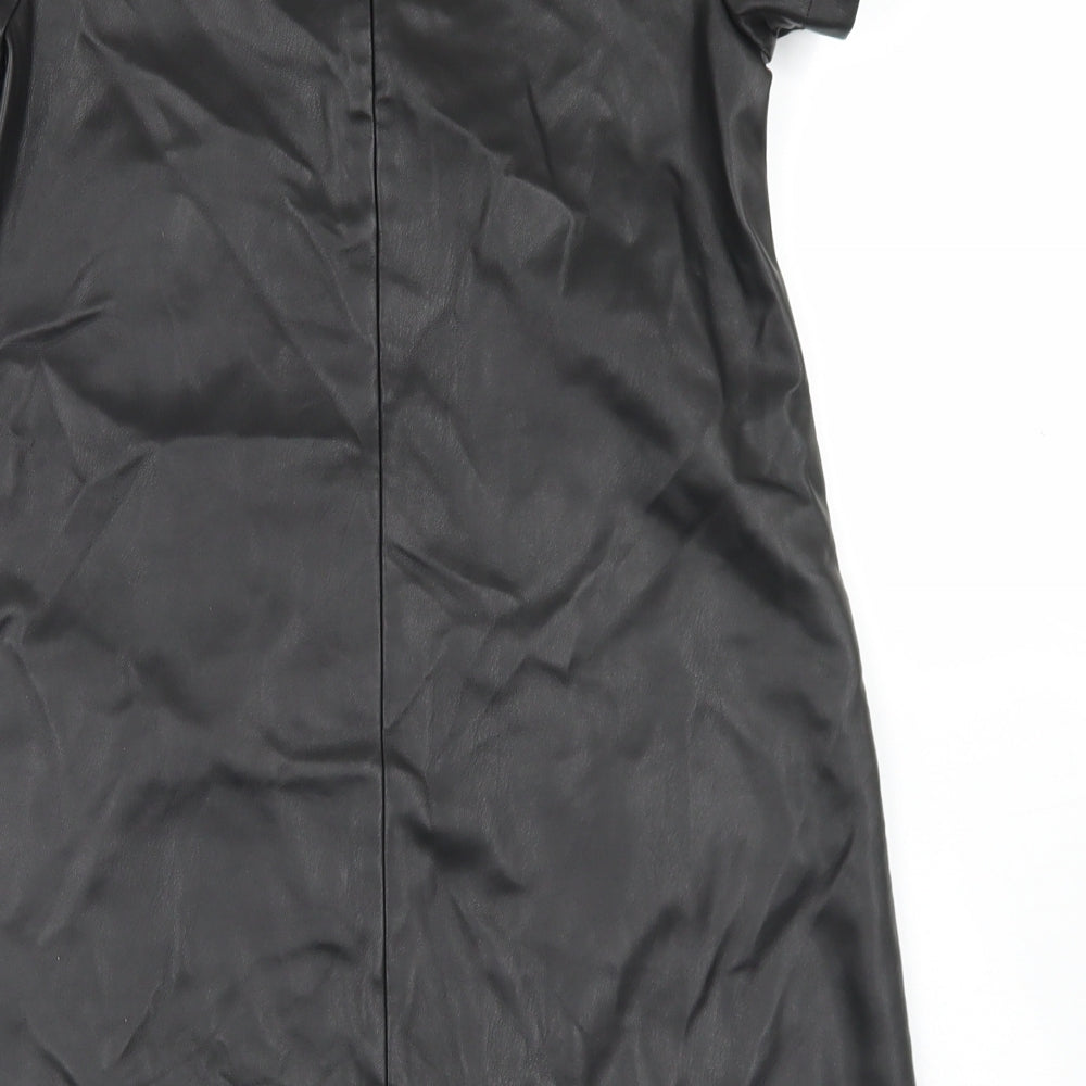 Primark Girls Black  Polyurethane A-Line  Size 10-11 Years  Round Neck Zip