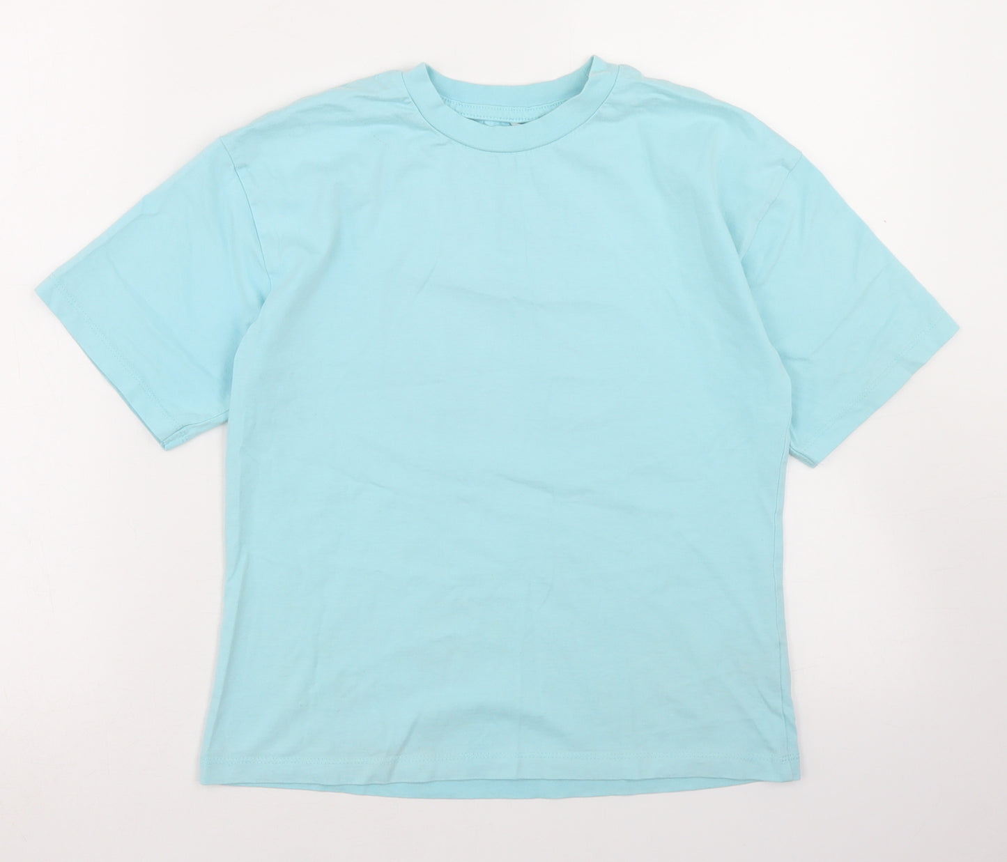 George Girls Blue  Cotton Cropped T-Shirt Size 10-11 Years Crew Neck  - GoodEnergy Club