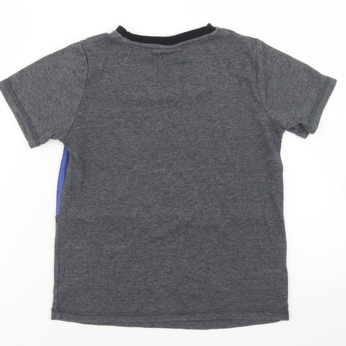 George Boys Grey  Polyester Basic T-Shirt Size 9-10 Years Crew Neck  - Sonic The Hedgehog