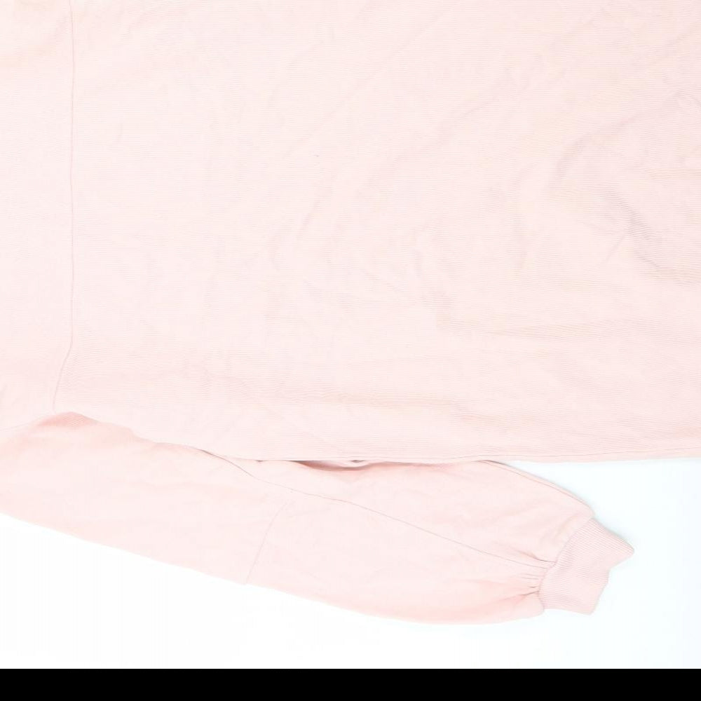 Tommy Hilfiger Girls Pink  Cotton Jumper Dress  Size 16 Years  Round Neck