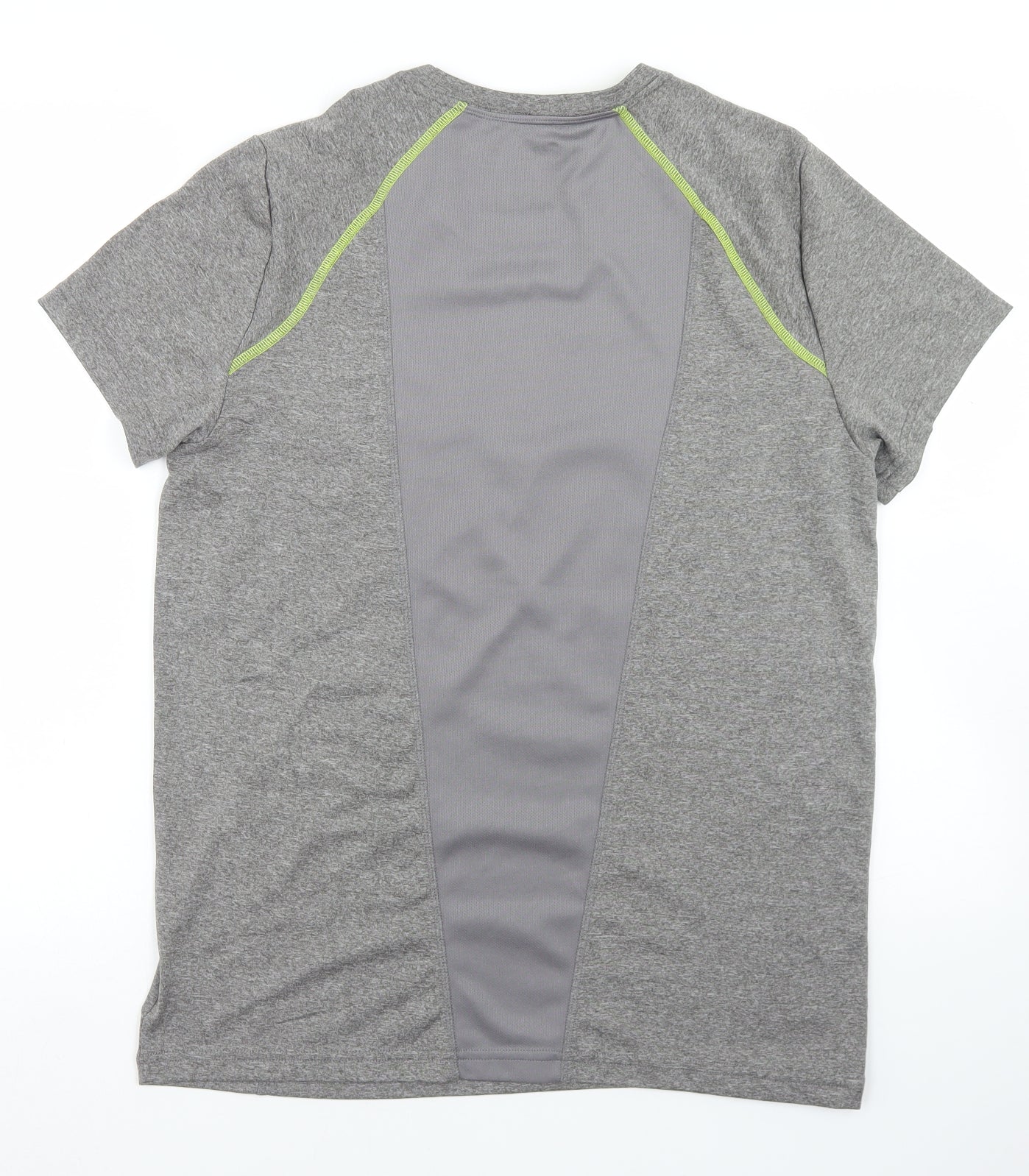 Crivit Mens Grey  Polyester Basic T-Shirt Size M Round Neck