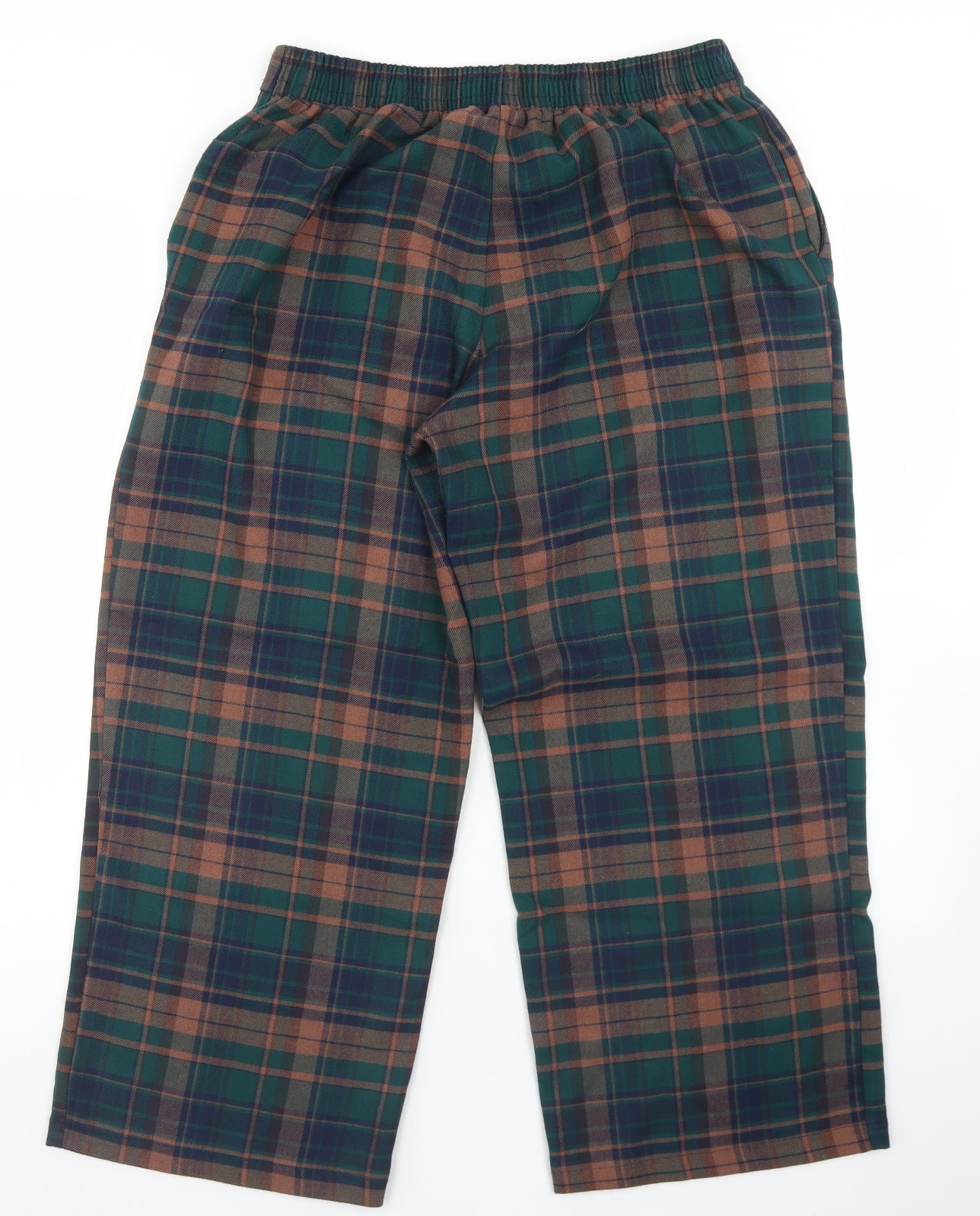 New Look Womens Multicoloured Plaid Polyester Pedal Pusher Trousers Size 10 L24 in Regular