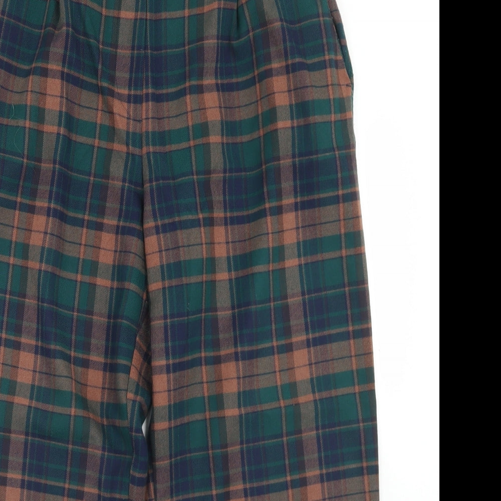 New Look Womens Multicoloured Plaid Polyester Pedal Pusher Trousers Size 10 L24 in Regular